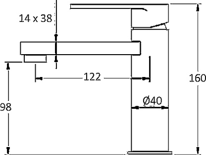 Inspire Vetto Basin Mixer