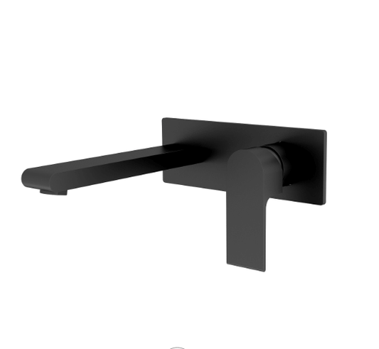 Nero Bianca Wall Mixer 200mm Spout